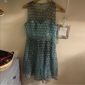 Anthropologie Chasia blue Dress rare
